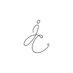 JC, CJ, J AND C Abstract initial monogram letter alphabet logo design