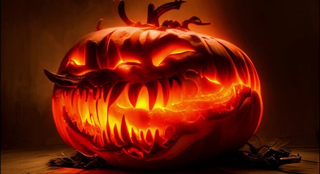 fiery halloween footage