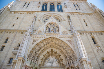 Obraz premium Elements of Zagreb Cathedral, in the capital of Croatia, Zagreb.