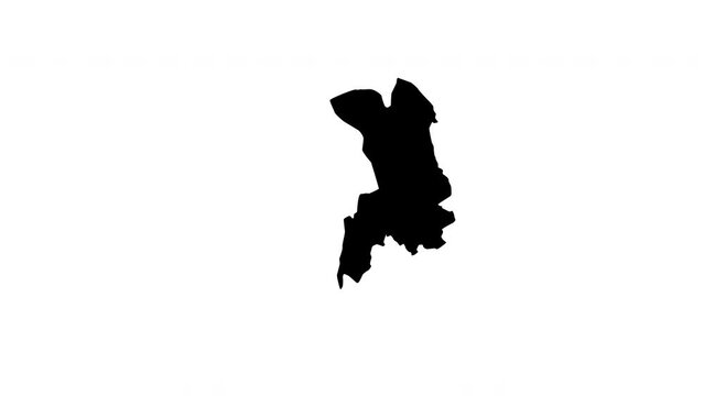 animated video of the map of Halabja in Iraq