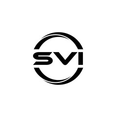 SVI letter logo design with white background in illustrator, cube logo, vector logo, modern alphabet font overlap style. calligraphy designs for logo, Poster, Invitation, etc.