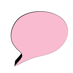 simple call out element - pink speech bubble