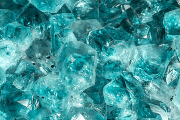 Aquamarine crystal mineral stone. Gems. Mineral crystals in the natural environment. Texture of...