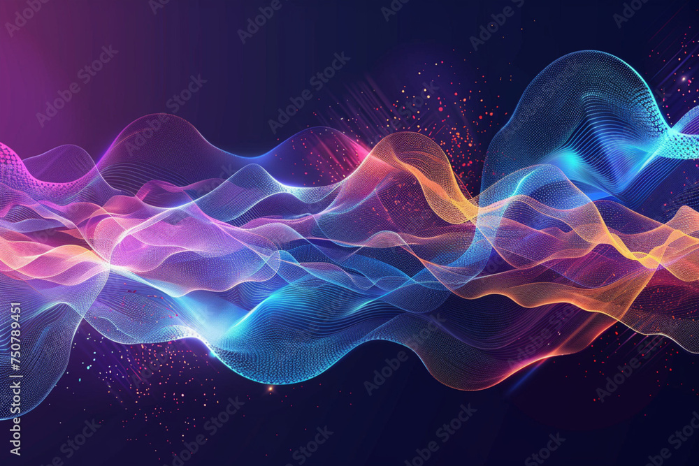 Aufkleber abstract vector wave background, futuristic wavy illustration , vector abstract background with a co