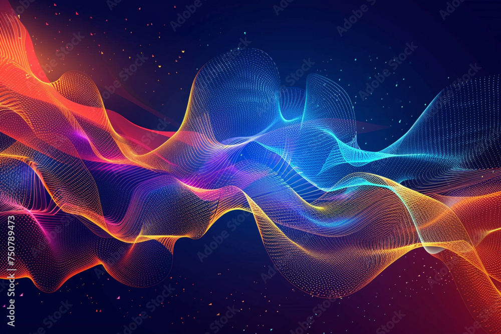 Poster abstract vector wave background, futuristic wavy illustration , vector abstract background with a co