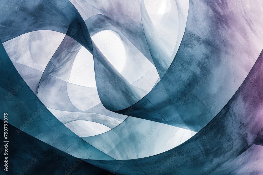 Poster abstract blue background. surreal landscape. background image. created with generative ai technology