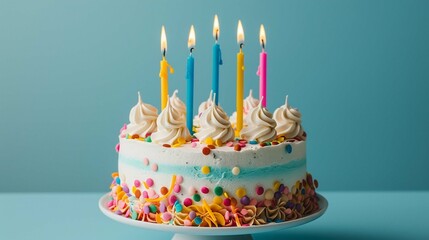 Birthday cake with candles