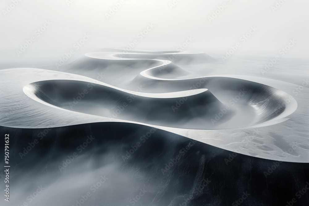 Poster surreal landscape. background image. created with generative ai technology.