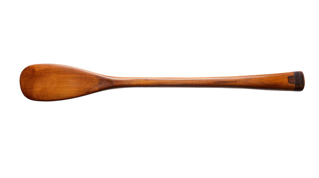 wooden sports kayak paddle isolated on transparent and white background.PNG image.