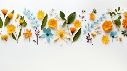 Assorted Flowers Adorning Wall - obrazy, fototapety, plakaty