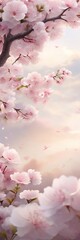 Fototapeta na wymiar Whispers tale garden of Sakura. AI generated illustration