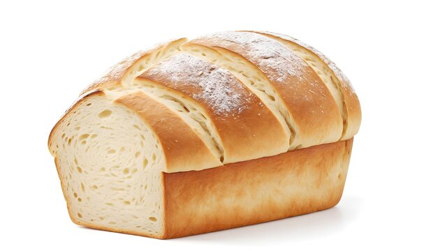 Artisan bread at the restaurant very delicious bun isolated with white background, croissant with jam 
buttery bread for breakfast meal snack.