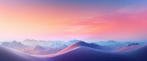 Vibrant sunrise gradient spreading across the sky, infusing graphic designs with radiant colors and...