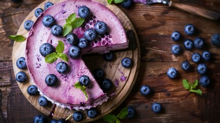 Close up of cake with cherries