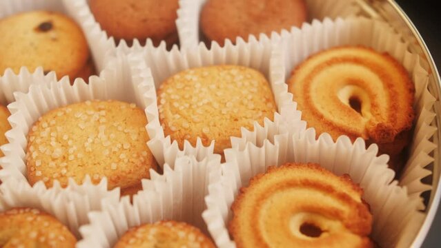 coconut cookies in packaged form, a box of wheat flour cookies with the addition of coconut chips