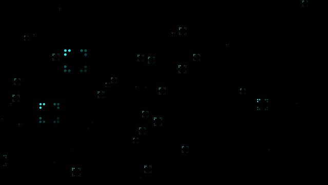 blue scan form with noise Animation in black background
