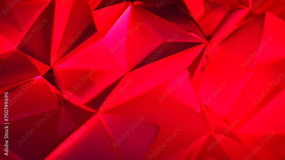 Poster abstract red background with crystal. 3d rendering, 3d illustration. abstract background red diamond