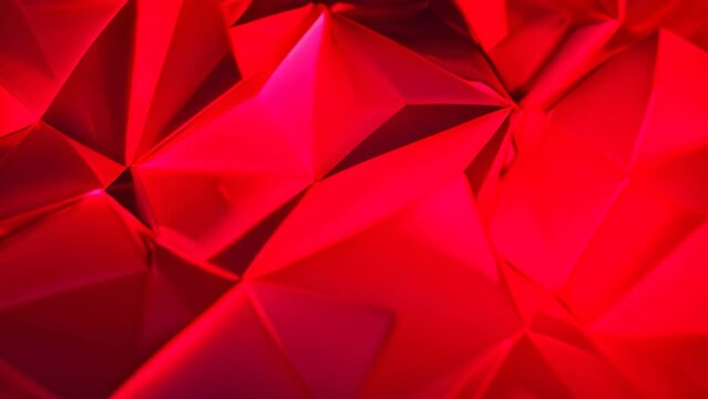 Abstract red background with crystal. 3d rendering, 3d illustration. Abstract background red diamond, AI Generated