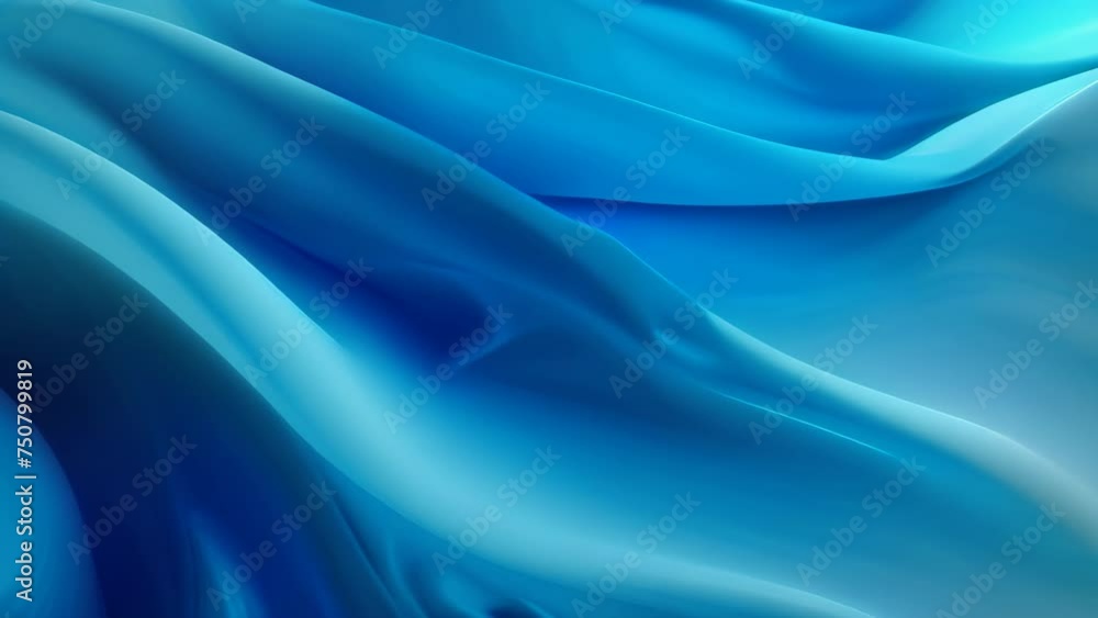 Poster abstract blue background with smooth lines and waves illustration. abstract background with 3d wave 
