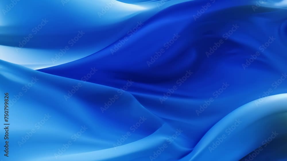 Poster abstract blue background with smooth lines and waves. 3d render illustration, abstract background wi