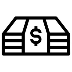 money icon, simple vector design