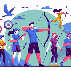 peoples hold arrow archery community