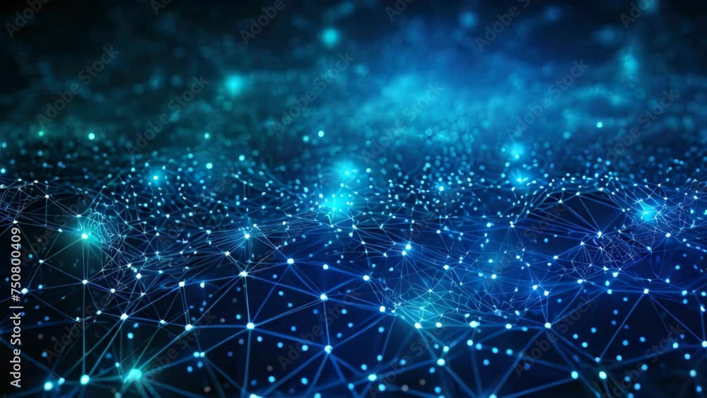 Poster abstract technology background with connecting dots and lines. network concept. abstract digital bac