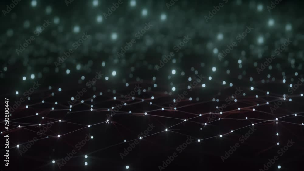 Poster 3d rendering of abstract digital technology background with connecting dots and lines, abstract digi