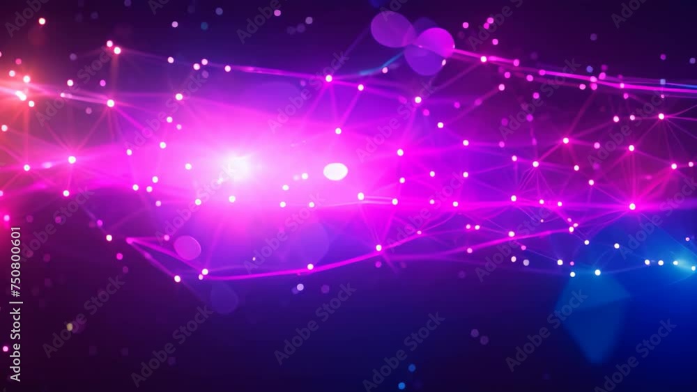 Poster abstract polygonal space low poly dark background with connecting dots and lines, abstract digital c