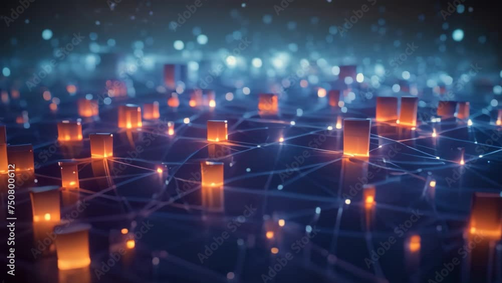 Poster 3d rendering of technology background with connection lines and dots. network concept, abstract digi