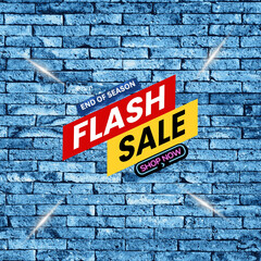 Fototapeta na wymiar End of season Flash Sale Shop Now