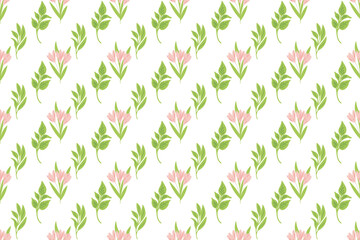 
Garden flower, plants, botanical, seamless vector design for fashion, fabric, wallpaper and all prints on white background. Spring pattern. Summer pattern