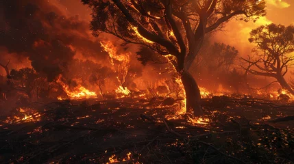 Fototapeten Battling Climate-Driven Forest Fires © our_future