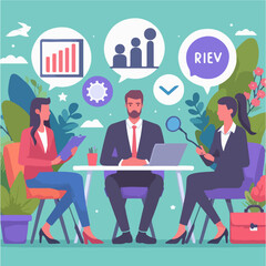 talk show meeting with contributor ask question