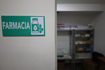 Signage for access to a pharmacy
