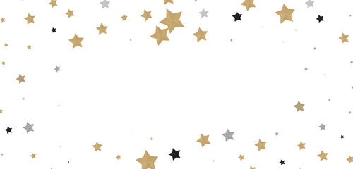Obraz premium Heavenly Golden Shower: 3D Illustration Brings the Beauty of Stars to Life