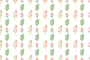 
Garden flower, plants, botanical, seamless vector design for fashion, fabric, wallpaper and all prints on white background. Spring pattern. Summer pattern