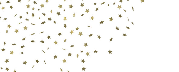 Astral Rhapsody: 3D Illustration Delivers a Captivating Gold Stars Rain