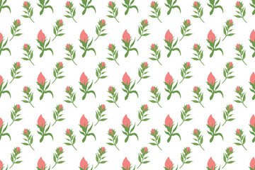 
Garden flower, plants, botanical, seamless vector design for fashion, fabric, wallpaper and all prints on white background. Spring pattern. Summer pattern
