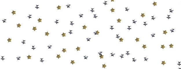 Astral Downpour: 3D Illustration Brings a Shower of Gold Stars