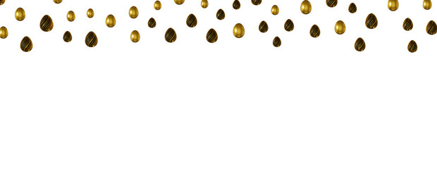 Pile of golden eggs. 3d render illustration.