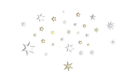 Cosmic Christmas Showers: Dynamic 3D Illustration of Descending Celestial Showers for the Holidays