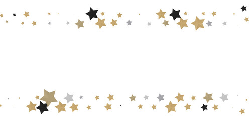 Enchanted Galaxy: Experience the Splendor of a 3D Gold Stars Shower