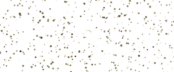 gold confetti background, isolated on transparent background