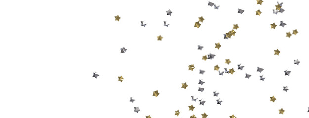 Starstruck Spectacle: 3D Illustration Transports You to a Gold Stars Shower