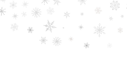 Flurry of Snowflakes: Radiant 3D Illustration Showcasing Falling Festive Snow Crystals