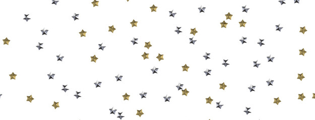 Enchanted Galaxy: Experience the Splendor of a 3D Gold Stars Shower