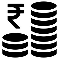 rupee icon, simple vector design