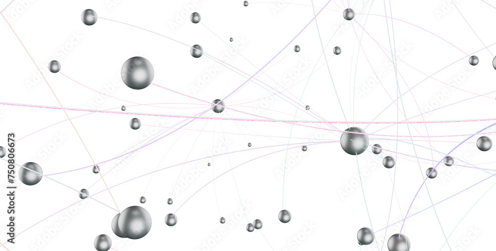 Aufkleber 3d network technology in future