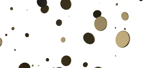 Celestial Celebration: Radiant 3D Illustration of Celestial gold Confetti